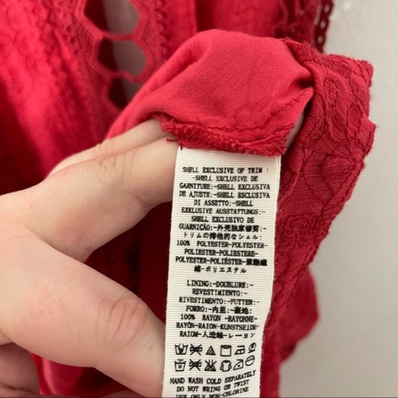 Free People Wherever You Go Sleeveless Dress Red Size Small - Picture 8 of 13